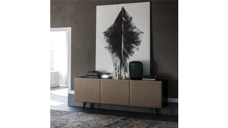 Madia in legno con ante rivestite in ecopelle Absolut di Cattelan Italia