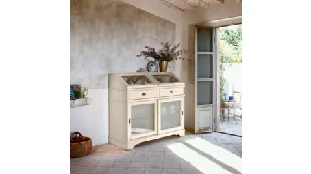 Madia Aurelia in legno con ante in vetro di Tonin Casa