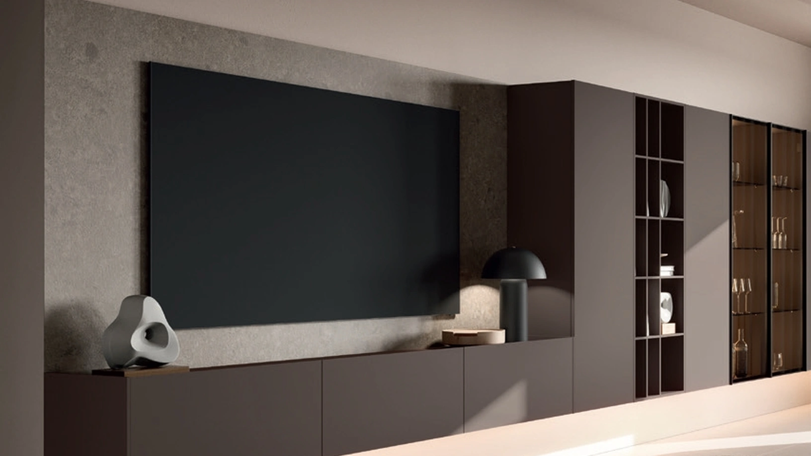 Parete Attrezzata sospesa DA45 Moka di Dall'Agnese