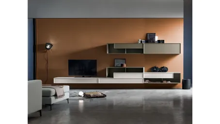 Parete attrezzata moderna in laccato KD003 di SantaLucia