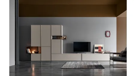 Parete attrezzata moderna in laccato KD009 di SantaLucia
