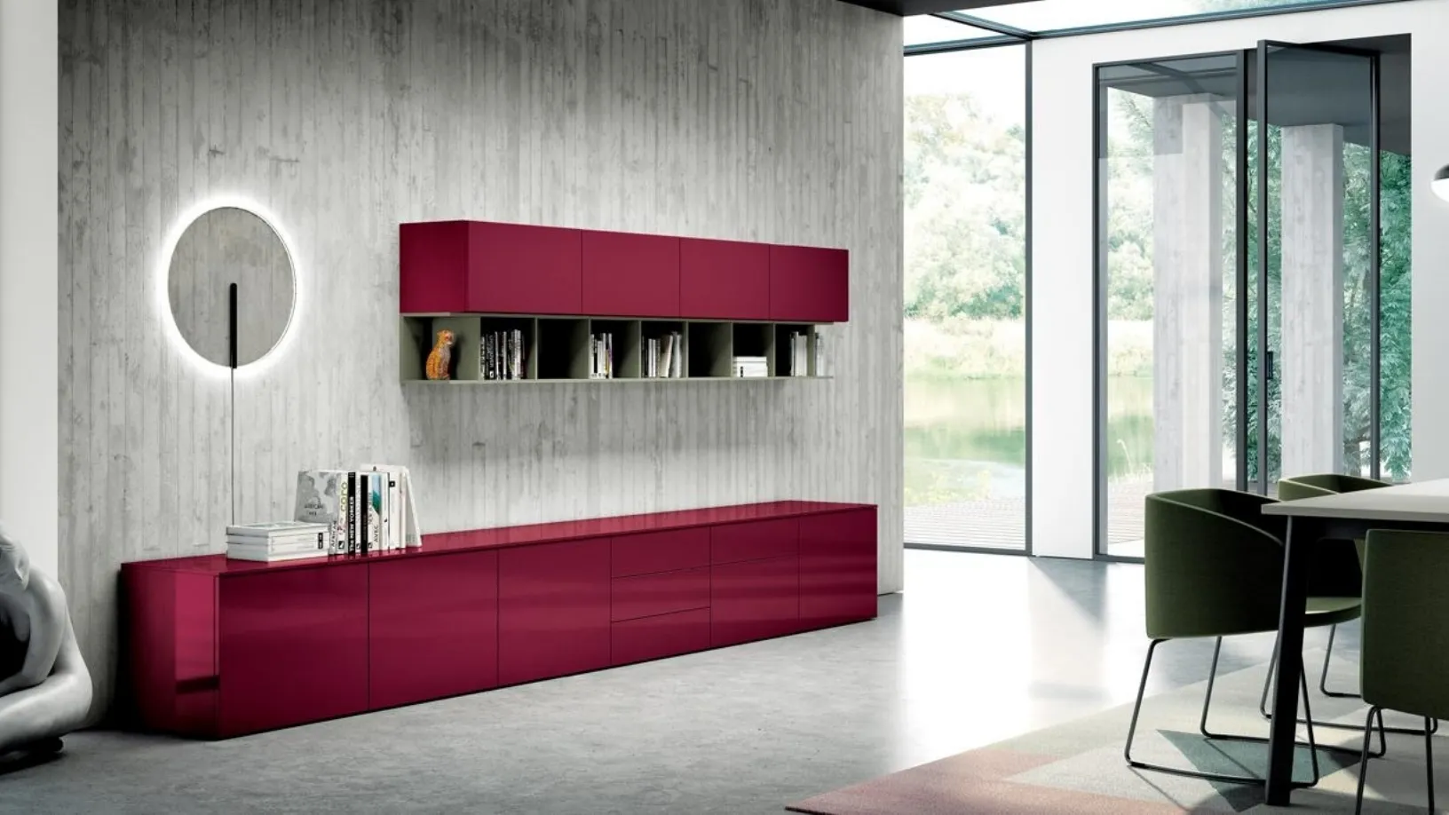 Parete Attrezzata Living 828 di Spagnol Mobili