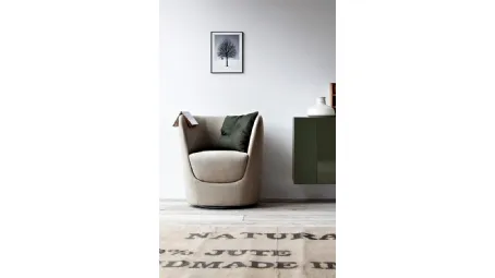 Poltroncina rivestita in tessuto Oplà di Pianca