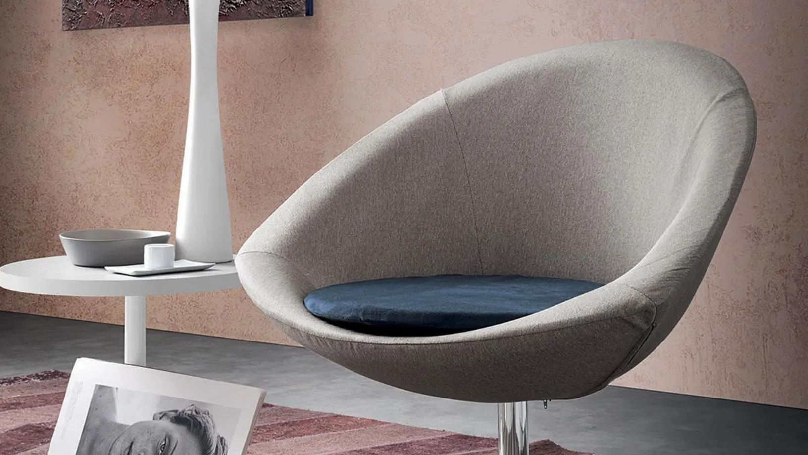 Poltrona di design in tessuto Diva Spagnol Salotti