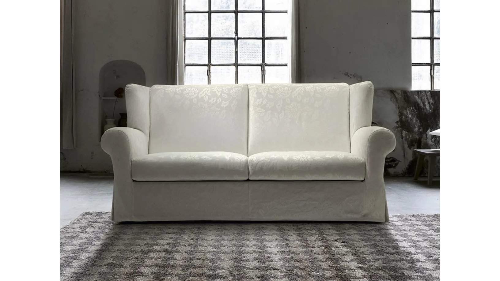 Divano dal design classico in tessuto Mirò di Spagnol Salotti