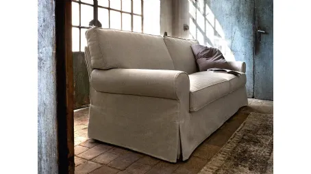 Divano Letto classico dal design rinnovato in tessuto Ricordi Shabby di Spagnol Salotti
