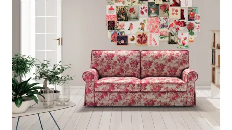 Divano lineare in tessuto con stampa floreale Love di Samoa