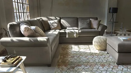 Divano Letto angolare in tessuto imbottito Master di Spagnol Salotti