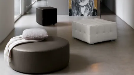Pouf Tondo Dry Cubo di Dall'Agnese