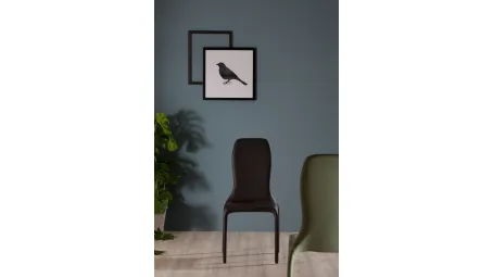 Sedia di design Lisetta con seduta in poliuretano schiumato di Tonin Casa