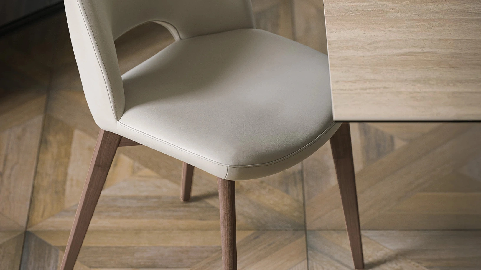 Sedia in pelle Beetle di Tonin Casa