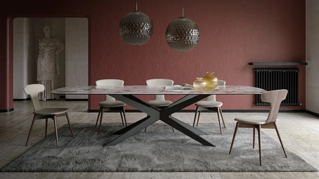 Tavolo Blade in gres porcellanato di Tonin Casa