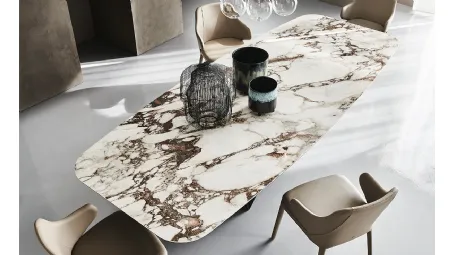 Tavolo rettangolare in ceramica Skorpio Keramik di Cattelan Italia