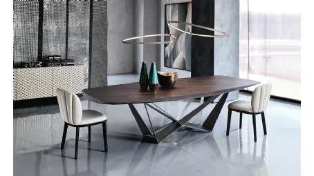 Tavolo in legno Skorpio Wood di Cattelan Italia