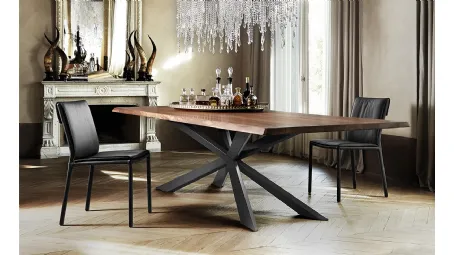 Tavolo rettangolare in legno massello Spyder Wood di Cattelan Italia