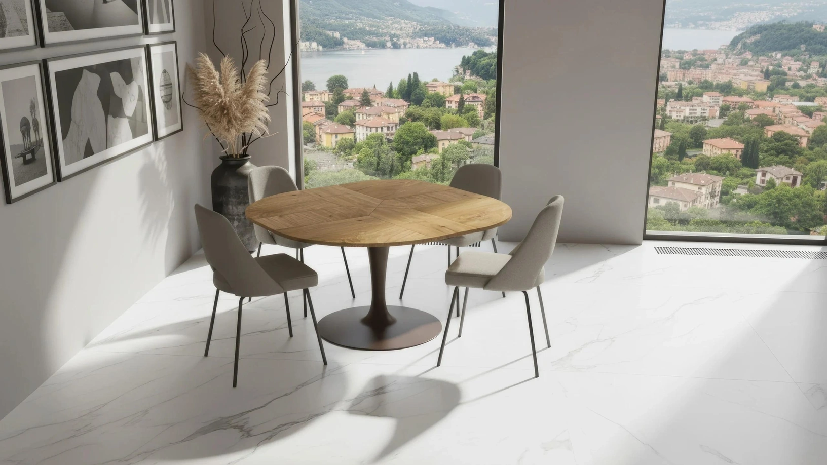 Tavolo moderno allungabile Croissant di Easyline