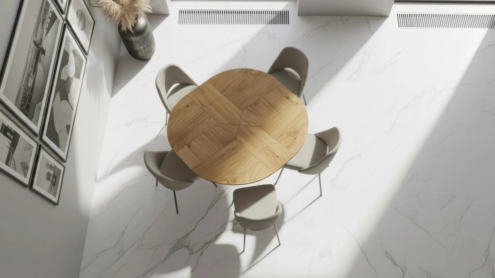 Tavolo moderno allungabile Croissant di Easyline