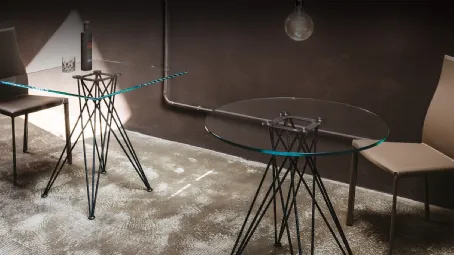Tavolo in cristallo Ralph Bistrot di Cattelan Italia