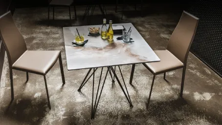 Tavolo quadrato in ceramica Ralph Keramik Bistrot di Cattelan Italia