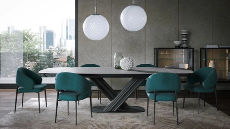 Tavolo Sipario Ext in gres travertino di Tonin Casa