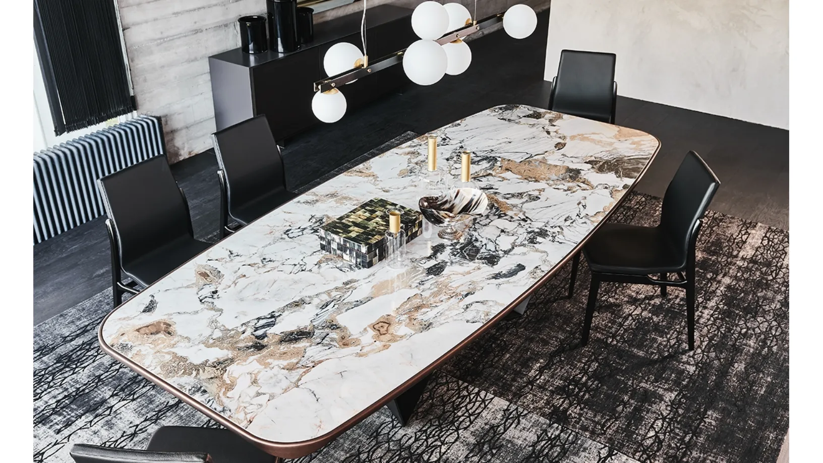Tavolo con piano in ceramica Skorpio Keramic Premium di Cattelan Italia