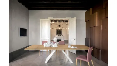 Tavolo Ventaglio con top legno di Tonin Casa
