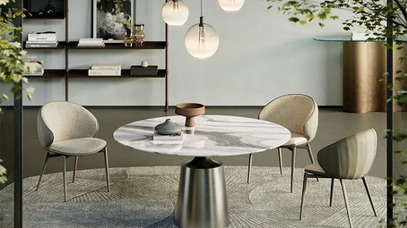 Tavolo rotondo Yoda Marble di Cattelan Italia