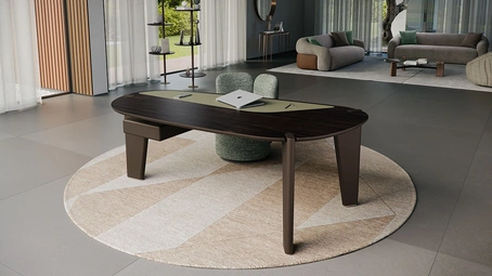 Scrivania direzionale di design in legno Boston di Cattelan Italia